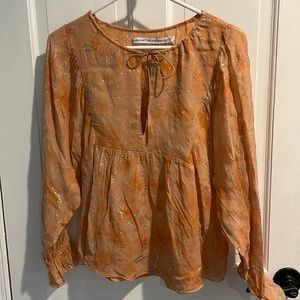 & Other Stories gold shimmer top